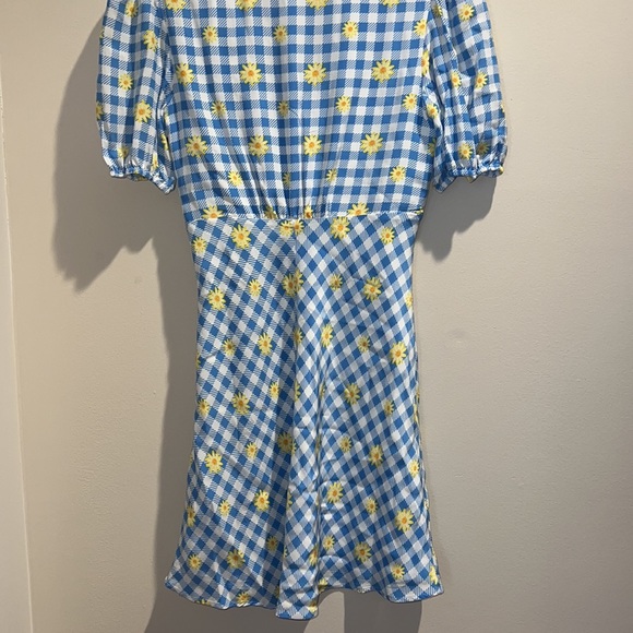 NWT Staud Milla Dress Gingham Daisy Multi - Picture 7 of 8